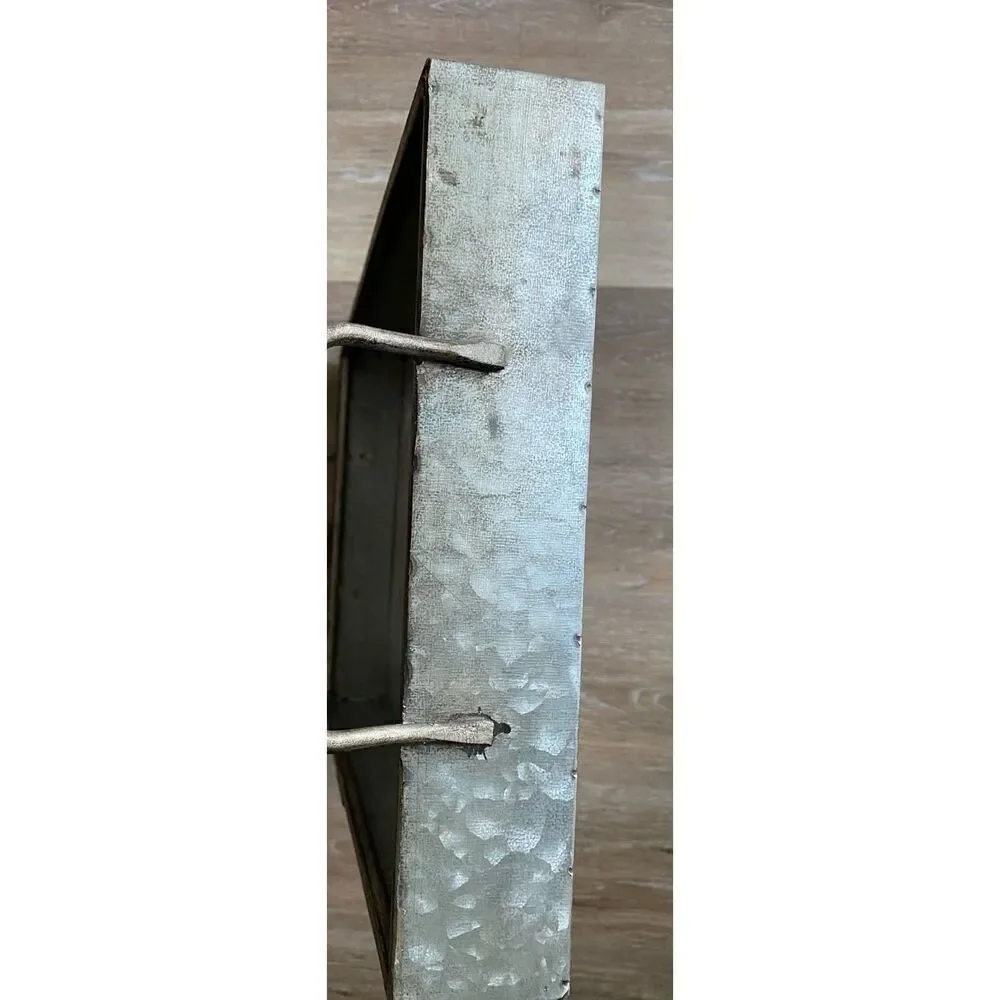 Pier 1 Magnolia 2015 Galvaniz Garden Tray with handles